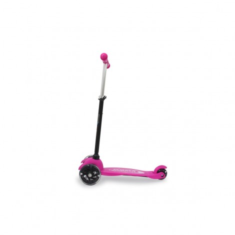Trotineta 21st Scooter cu 3 roti si luminite, reglabila, pentru copii, roz