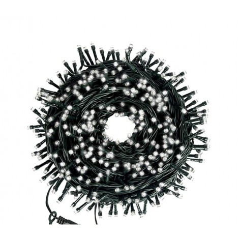 Instalatie de Craciun, tip liniara, pentru exterior, 100 led-uri, alb rece