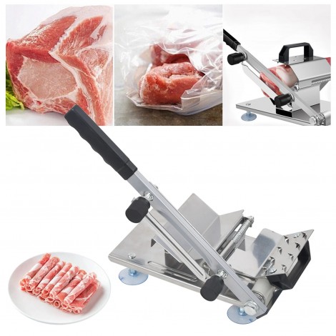 Feliator manual carne congelata, grosime de taiere reglabila, otel inoxidabil