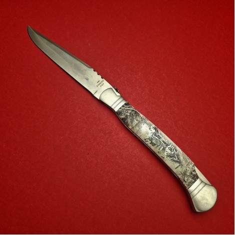 Briceag camping Wolf 37cm, lama otel inox, maner metalic silver FR19