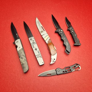 Set HOBBY briceag camping, 6 piese, lama otel inox, diverse modele, CRKT