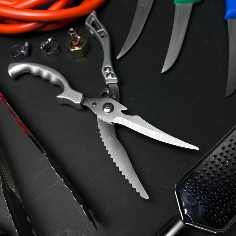 Set macelarie 11 piese, Arzator Nurgaz, 3 Cutite, Foarfece, Cleste si Razatoare bucatarie plus furtun gaz 4m cu accesorii