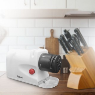 Ascutitor de cutite Zilan ZLN2175 Alb, 15W, ultra compact, 2 nivele, ascutire si slefuire