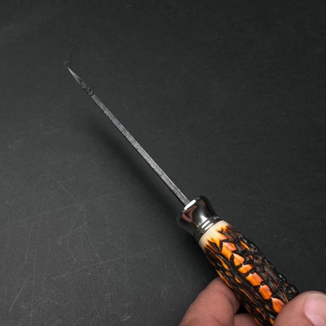 Cutit camping și drumetie 26cm, lama otel inox, maner corn cerb, CB008 cadou barbati FR20