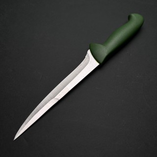 Cutit macelarie Gama Injunghiat, lama 19cm otel inox, maner aderent verde (i8) FeroCut