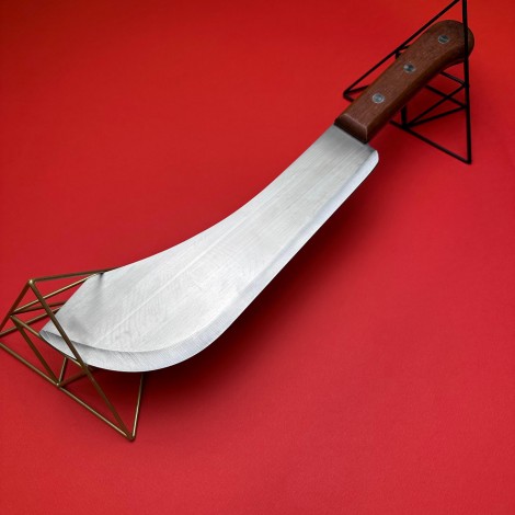 Cutit fier forjat tip Maceta Gama Vanator 46cm, maner lemn + Cadou Cutit transat 26cm, mctg3 a4