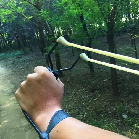 Prastie de vanatoare in aer liber, pliabil pe mana, elastic latex