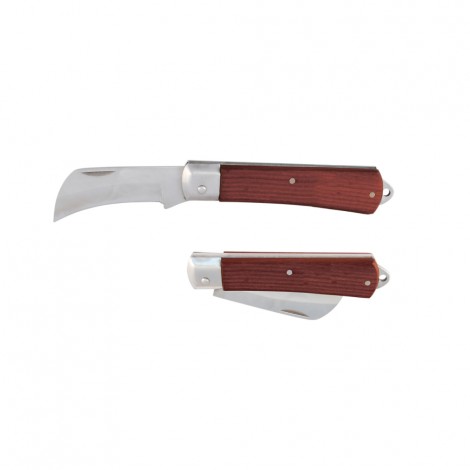Cutit Altoit tip Briceag 19cm, lama concava otel inox, maner lemn visiniu