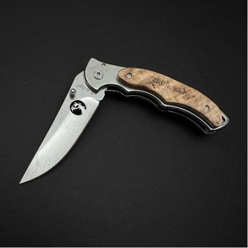 Cutit camping tip Briceag Elk Ridge 20cm, lama otel inox, maner metal+abs, crem