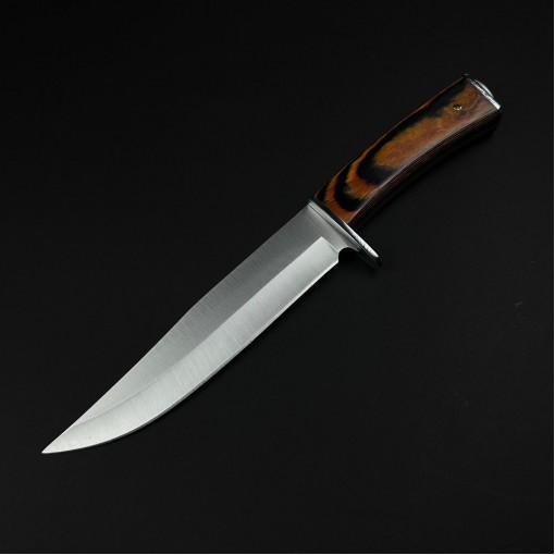 Cuțit camping tip dagger KG-DG17 31 cm, lama otel inox, maner lemn, teacă inclusa FR18