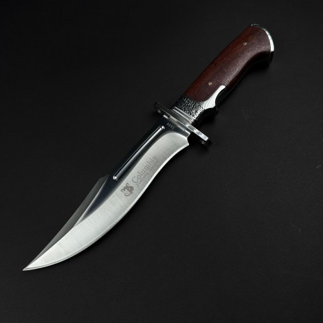 Cuțit camping tip dagger SA86 31 cm, lama otel inox, maner lemn, teacă inclusa FR18