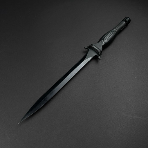 Cuțit camping tip dagger Suppressor 33cm, lama otel inox, maner texturat, teacă abs FR18