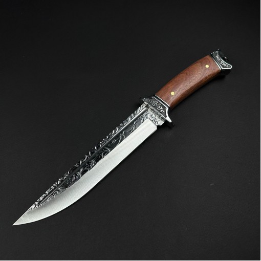 Cuțit camping tip dagger Vines 33 cm, lama otel inox, maner lemn, teacă inclusa FR18