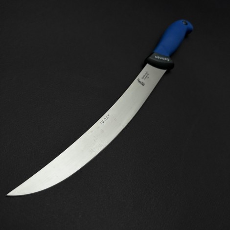 Cutit macelarie dezosat 38cm, lama otel inox 1/2FLEX, maner silicon albastru CMDS38A-OI