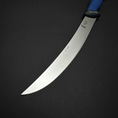 Cutit macelarie dezosat 38cm, lama otel inox 1/2FLEX, maner silicon albastru CMDS38A-OI