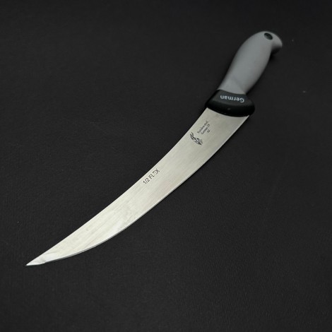 Cutit macelarie dezosat 34cm, lama otel inox 1/2FLEX, maner silicon gri CMDS34G-OI