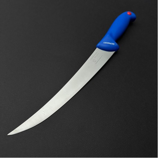 Cutit macelarie dezosat 36cm, lama lata otel inox, albastru CMD36AL-OI
