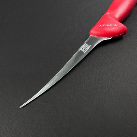 Cutit macelarie filetat 27cm, lama extra subtire otel inox, rosu CMF27RS-OI