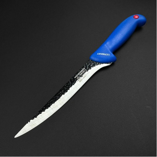 Cutit macelarie injunghiat 32cm, lama fier forjat, albastru CMI32A-FF