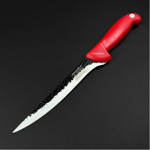 Cutit macelarie injunghiat 32cm, lama fier forjat, rosu CMI32R-FF