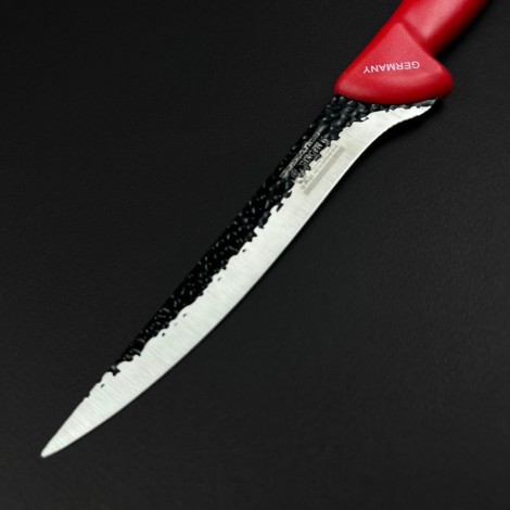 Cutit macelarie injunghiat 32cm, lama fier forjat, rosu CMI32R-FF