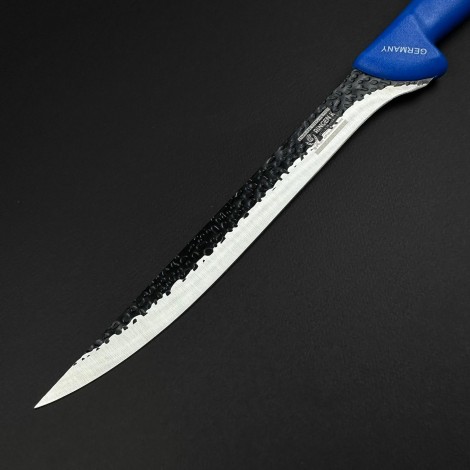 Cutit macelarie injunghiat 38cm, lama fier forjat, albastru CMI38A-FF