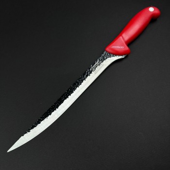 Cutit macelarie injunghiat 38cm, lama fier forjat, rosu CMI38R-FF