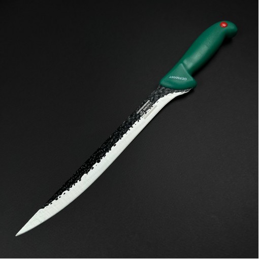 Cutit macelarie injunghiat 38cm, lama fier forjat, verde CMI38V-FF