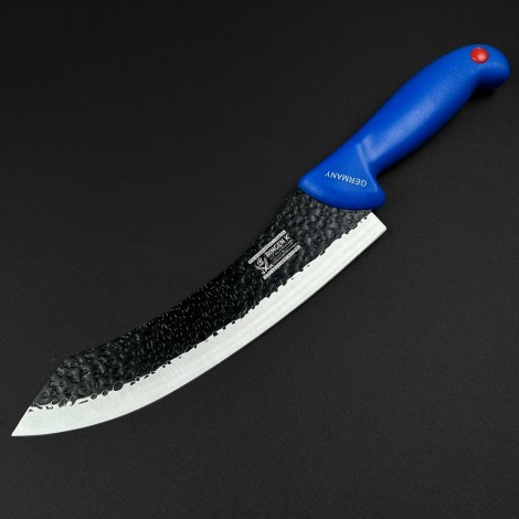 Cutit macelarie Santoku 29cm, lama fier forjat, albastru CMS29A-FF (a3) FeroCut