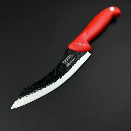 Cutit macelarie Santoku 29cm, lama fier forjat, rosu CMS29R-FF