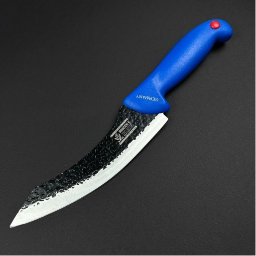 Cutit macelarie Santoku 32cm, lama fier forjat, albastru CMS32A-FF