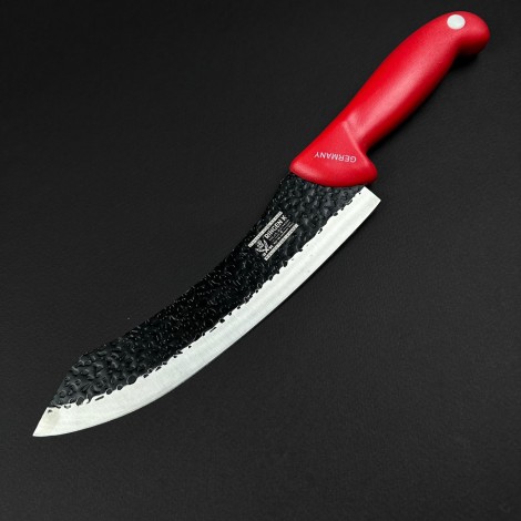 Cutit macelarie Santoku 32cm, lama fier forjat, rosu CMS32R-FF