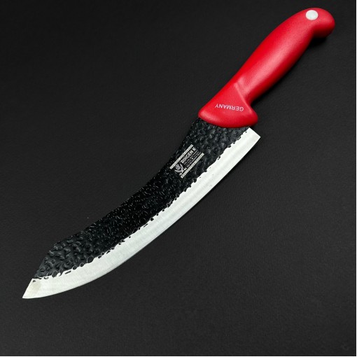 Cutit macelarie Santoku 32cm, lama fier forjat, rosu CMS32R-FF