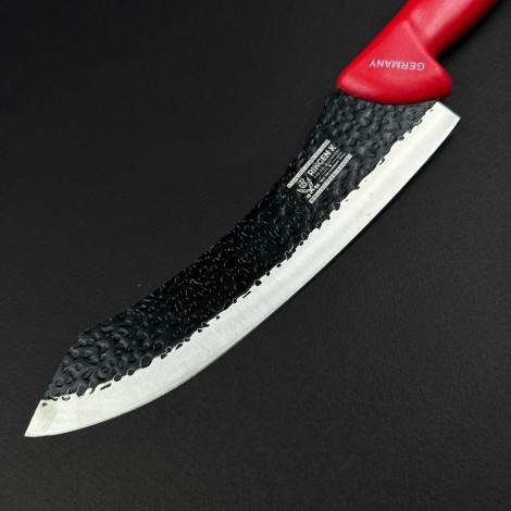 Cutit macelarie Santoku 32cm, lama fier forjat, rosu CMS32R-FF