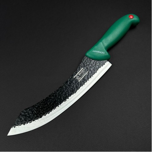 Cutit macelarie Santoku 32cm, lama fier forjat, verde CMS32V-FF