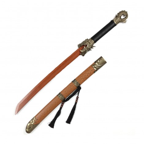 Sabie tradițională Han Tang cosplay / decorativă – replică realistă cu lamă lemn, 104 cm, SAB-HT104 FRS10 Sabie tradițională Han Tang cosplay / decorativă – replică realistă cu lamă lemn, 104 cm, SAB-HT104 FRS10