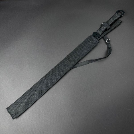 Sabie camping 67cm SB-C67DS, lama dublu tais otel inoxidabil, maner paracord, cu husa textila FR17 + Cadou kunai 22cm FRS10