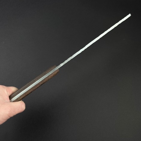 Cutit tip maceta/satar cleaver 43cm, lama fier forjat, maner lemn cu husa piele