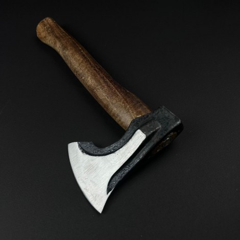 Set hobby 3 piese, Toporisca 34cm, Satar 33cm, Cutit Macelarie fier forjat si Briceag cadou FR21