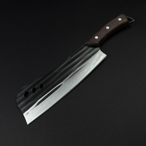 Set hobby 3 piese, Toporisca 34cm, Satar 33cm, Cutit Macelarie fier forjat si Briceag cadou FR21