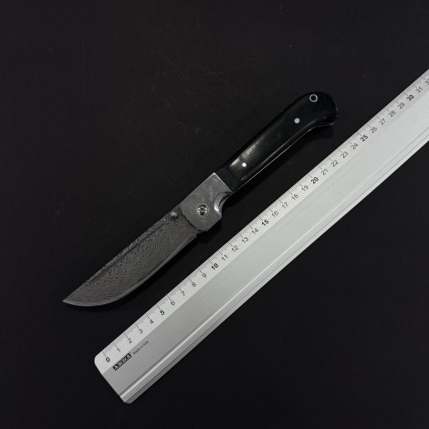 Cuțit camping briceag 26 cm, lama otel inox, maner lemn, teacă inclusa, BRC-DAM26BLK