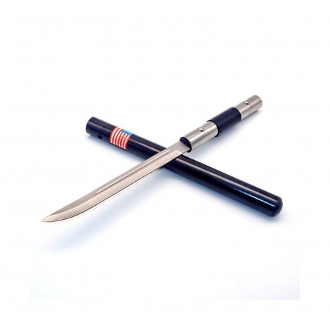 Baston cu lamă ascunsă 2 în 1 81cm, lama otel inox, maner negru, husa