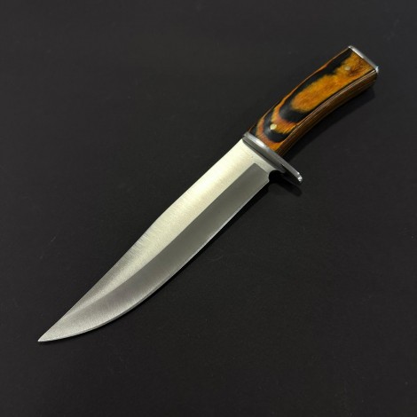 Cuțit camping tip dagger 31 cm, lama otel inox, maner lemn, teacă inclusa, CUT-FIX31PM