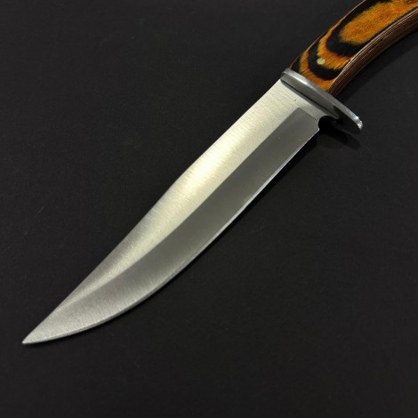 Cuțit camping tip dagger 31 cm, lama otel inox, maner lemn, teacă inclusa, CUT-FIX31PM