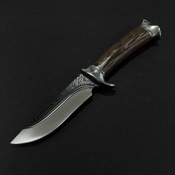 Cutit camping Saber 28cm, lama fier forjat, maner lemn, CUT-SAB28SV