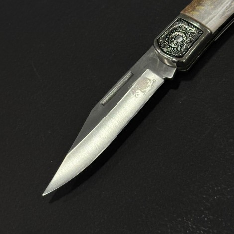 Cuțit briceag camping Anima Urs 19cm, lama otel inox, mâner imprimeu, ANIM-URS19BRW