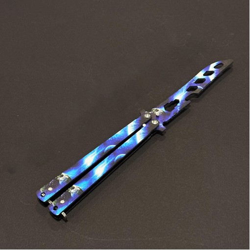 Briceag Balisong Space 22cm, lama fara tais, maner stil fluture/butterfly, BAL-22FTSPC