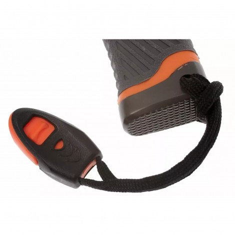 Set Cuțit camping Gerber GER-BG25 25cm, lama otel inox, maner portocaliu texturat, functii multiple, teacă inclusa