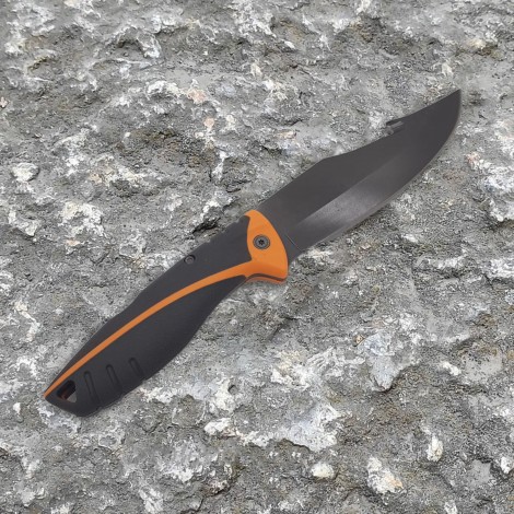 Cuțit camping Gerber hook GER-FIX26H 26cm, lama otel inox, maner portocaliu texturat, teacă inclusa