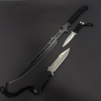 Set Gladiator camping - Sabie 70cm SB-C70P si Cutit Columbia SA30 31cm + cadou Kunai 22cm